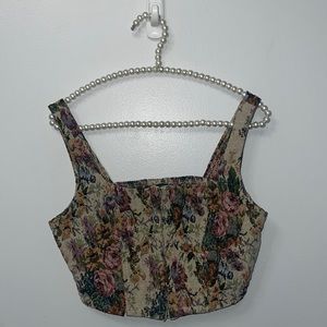 Floral Corset Tank Top